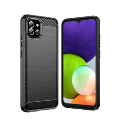 Hurtel Carbon Case paredzēts Samsung A03S EU (166.5), melns cena un informācija | Telefonu vāciņi, maciņi | 220.lv