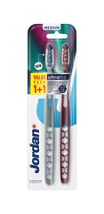 Зубная щетка Jordan Ultralite 1+1, средняя мягкость цена и информация | Зубные щетки, пасты | 220.lv