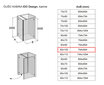 Dušas kabīne IDO Design, kreisās puses 80x100 cena un informācija | Dušas kabīnes | 220.lv