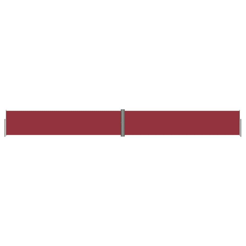 Ievelkams sānu nodalījums, sarkanā krāsā, 140x1200cm cena un informācija | Saulessargi, markīzes un statīvi | 220.lv