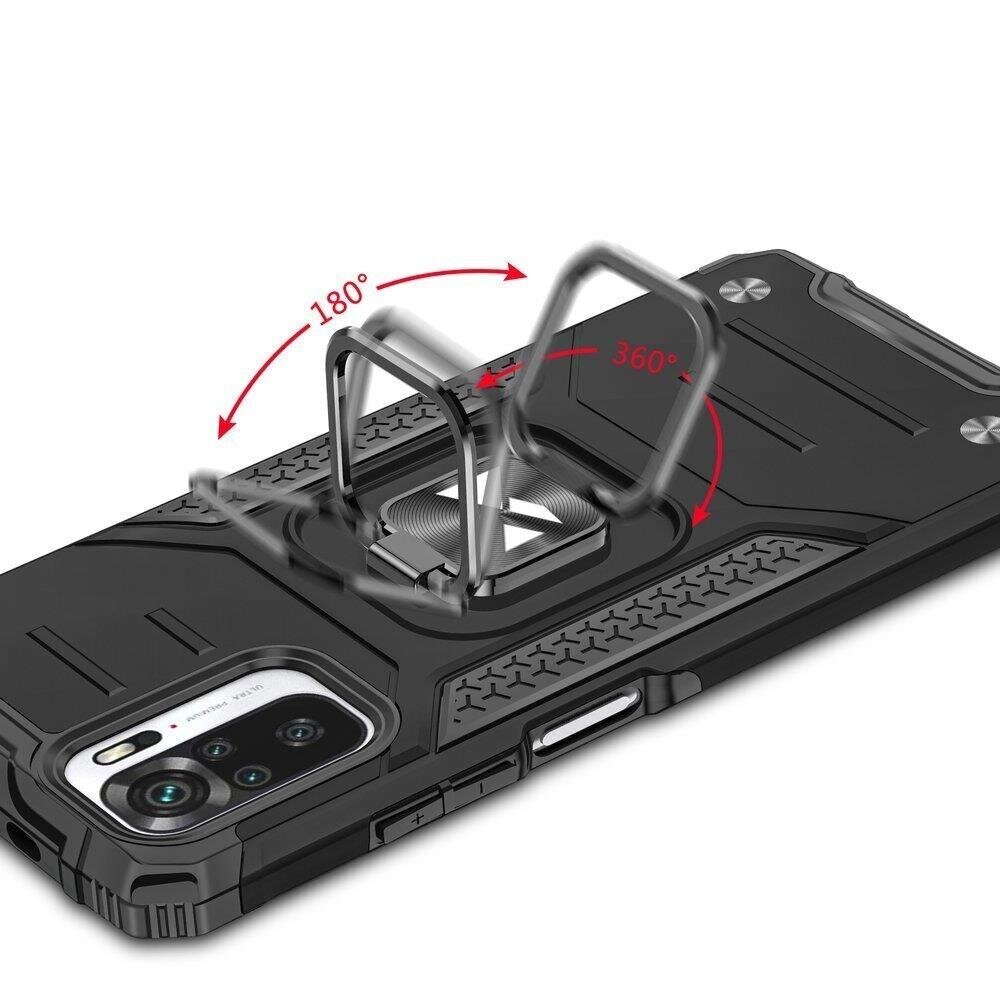 Wozinsky Ring Armor Case paredzēts Xiaomi Redmi Note 10 / Redmi Note 10S, melns цена и информация | Telefonu vāciņi, maciņi | 220.lv