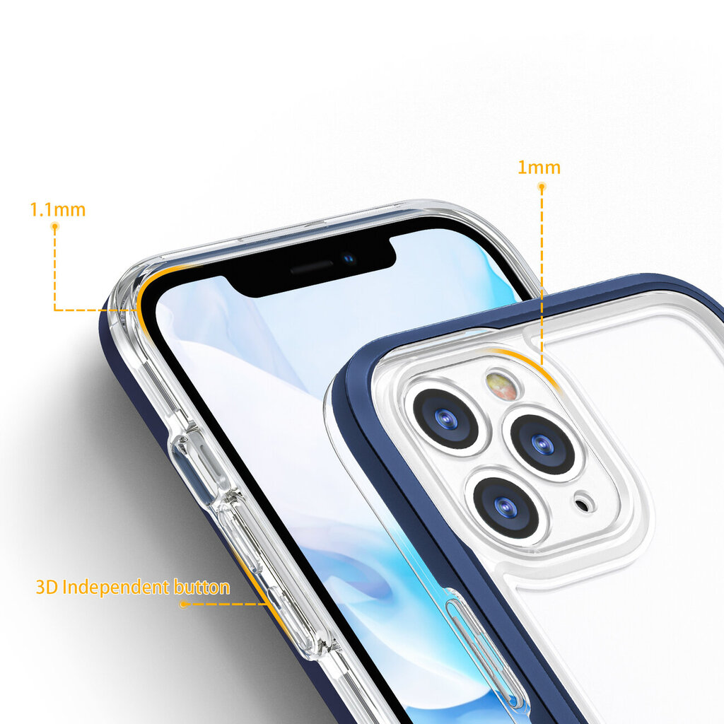 Hurtel Clear 3in1 Case paredzēts iPhone 11 Pro Max, zils cena un informācija | Telefonu vāciņi, maciņi | 220.lv