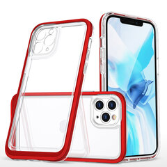 Hurtel Clear 3in1 Case paredzēts iPhone 11 Pro Max, sarkans цена и информация | Чехлы для телефонов | 220.lv