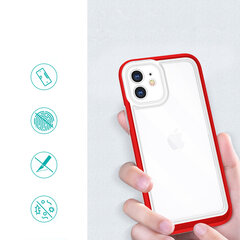 Hurtel Clear 3in1 Case paredzēts iPhone 12, sarkans cena un informācija | Telefonu vāciņi, maciņi | 220.lv