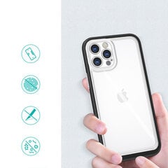 Hurtel Clear 3in1 Case paredzēts iPhone 12 Pro Max, melns cena un informācija | Telefonu vāciņi, maciņi | 220.lv