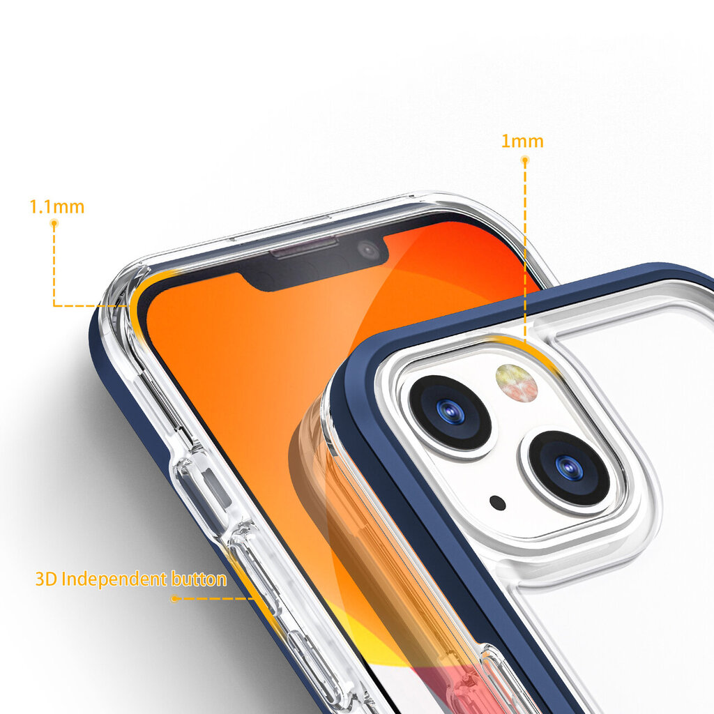 Hurtel Clear 3in1 Case paredzēts iPhone 13, zils цена и информация | Telefonu vāciņi, maciņi | 220.lv