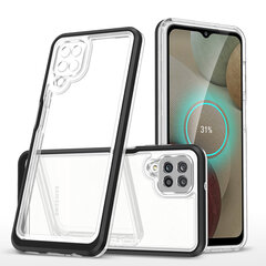 Hurtel Clear 3in1 Case paredzēts Samsung Galaxy A12 5G, melns cena un informācija | Telefonu vāciņi, maciņi | 220.lv