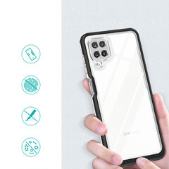 Hurtel Clear 3in1 Case paredzēts Samsung Galaxy A12 5G, melns цена и информация | Чехлы для телефонов | 220.lv