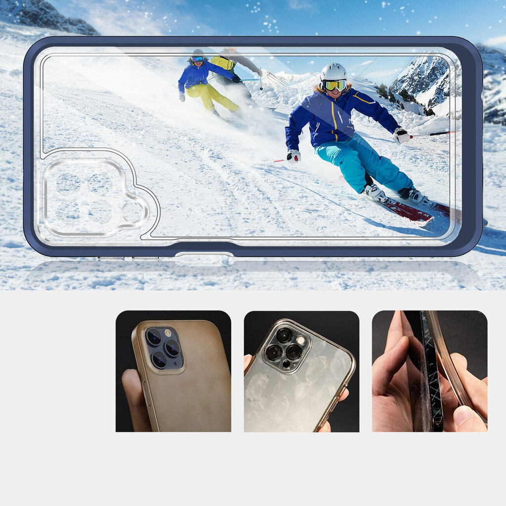 Hurtel Clear 3in1 Case paredzēts Samsung Galaxy A12 5G, zils цена и информация | Telefonu vāciņi, maciņi | 220.lv