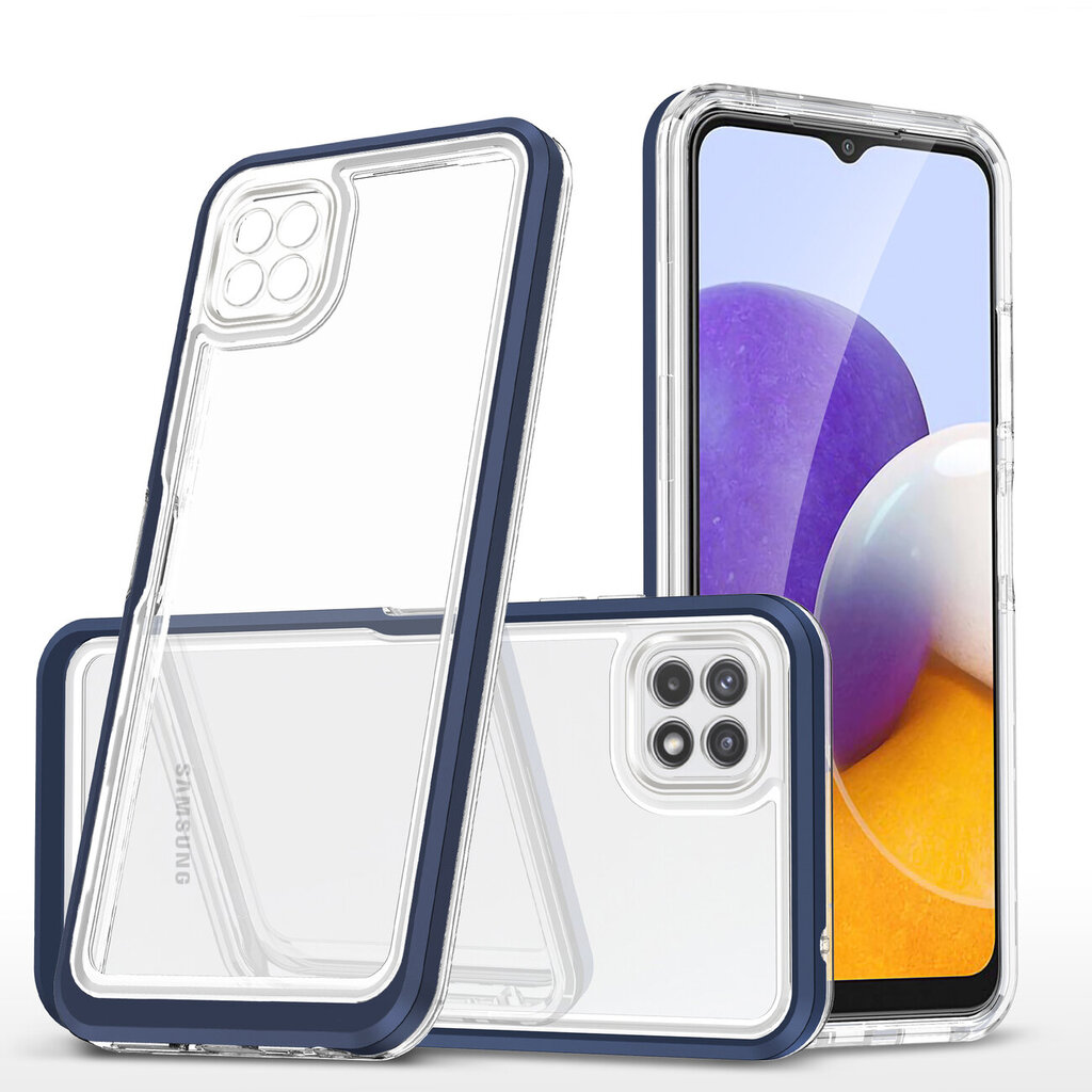 Hurtel Clear 3in1 Case paredzēts Samsung Galaxy A22 5G, zils цена и информация | Telefonu vāciņi, maciņi | 220.lv