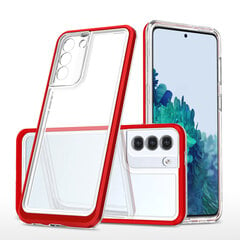 Hurtel Clear 3in1 Case paredzēts Samsung Galaxy S21 5G, sarkans cena un informācija | Telefonu vāciņi, maciņi | 220.lv
