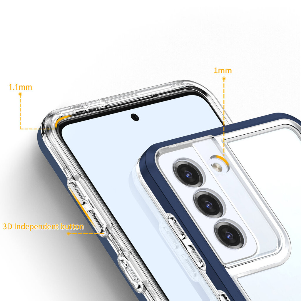 Hurtel Clear 3in1 Case paredzēts Samsung Galaxy S21 + 5G (S21 Plus 5G), zils цена и информация | Telefonu vāciņi, maciņi | 220.lv