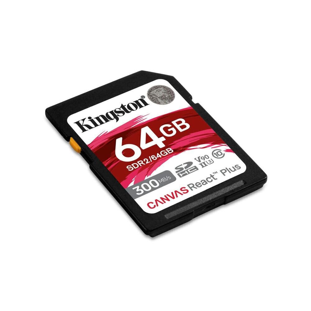 Atmiņas karte Kingston Canvas React Plus SD 64GB cena un informācija | Atmiņas kartes mobilajiem telefoniem | 220.lv