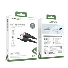 Телефонный кабель Acefast MFI USB - Lightning 1.2м, 2.4А цена и информация | Кабели для телефонов | 220.lv