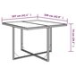 Dārza galds, brūns, 109x107x74cm, poliratāns un stikls cena un informācija | Dārza galdi | 220.lv