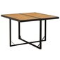 Dārza galds, melns, 109x107x74cm, poliratāns un akācija cena un informācija | Dārza galdi | 220.lv
