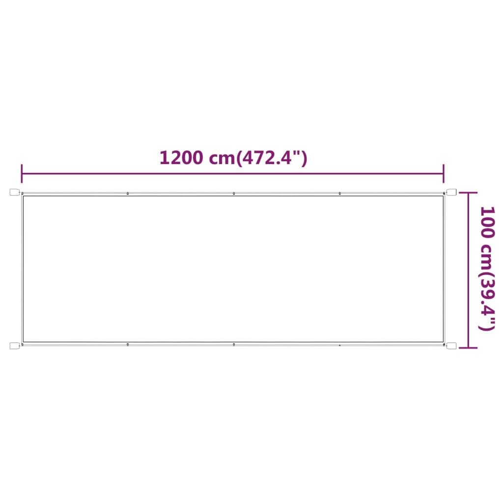 Vertikālā markīze, bēša, 100x1200cm, oksfordas audums cena un informācija | Saulessargi, markīzes un statīvi | 220.lv