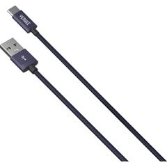 Плетеный кабель YENKEE, 2.0 USB A - USB C, 480 Мбит/с, 3A, 2 м, алюминиевый корпус, фиолетовый цена и информация | Кабели для телефонов | 220.lv