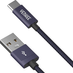 Pīts kabelis YENKEE, 2.0 USB A - USB C, 480 Mbps, 3A, 2m, alumīnija korpuss, violets cena un informācija | Savienotājkabeļi | 220.lv