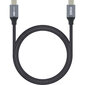 Pītais vads YENKEE, 3.1 (Gen 2) USB C - USB C, 10Gb/s, 20V/5A, 100W, 1.5m, alumīnija korpuss, melns cena un informācija | Savienotājkabeļi | 220.lv