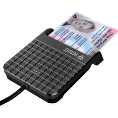 Smart karšu lasītājs YENKEE YCR 101, 5V,3V&1.8V Smart Cards, ISO 7816 Class A, AB un C cena un informācija | Adapteri un USB centrmezgli | 220.lv