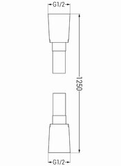 Mexen dušas šļūtene 125 cm, PVC, black цена и информация | Аксессуары для душа, смесителей | 220.lv