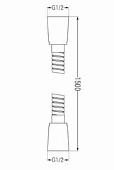 Mexen dušas šļūtene 150 cm, graphite cena un informācija | Aksesuāri jaucējkrāniem un dušai | 220.lv