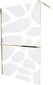 Walk-in dušas siena Mexen Kioto+ ar plauktu, gold/stikls ar rakstu, 70,80,90,100,110,120,130,140x200 cm цена и информация | Dušas durvis, dušas sienas | 220.lv