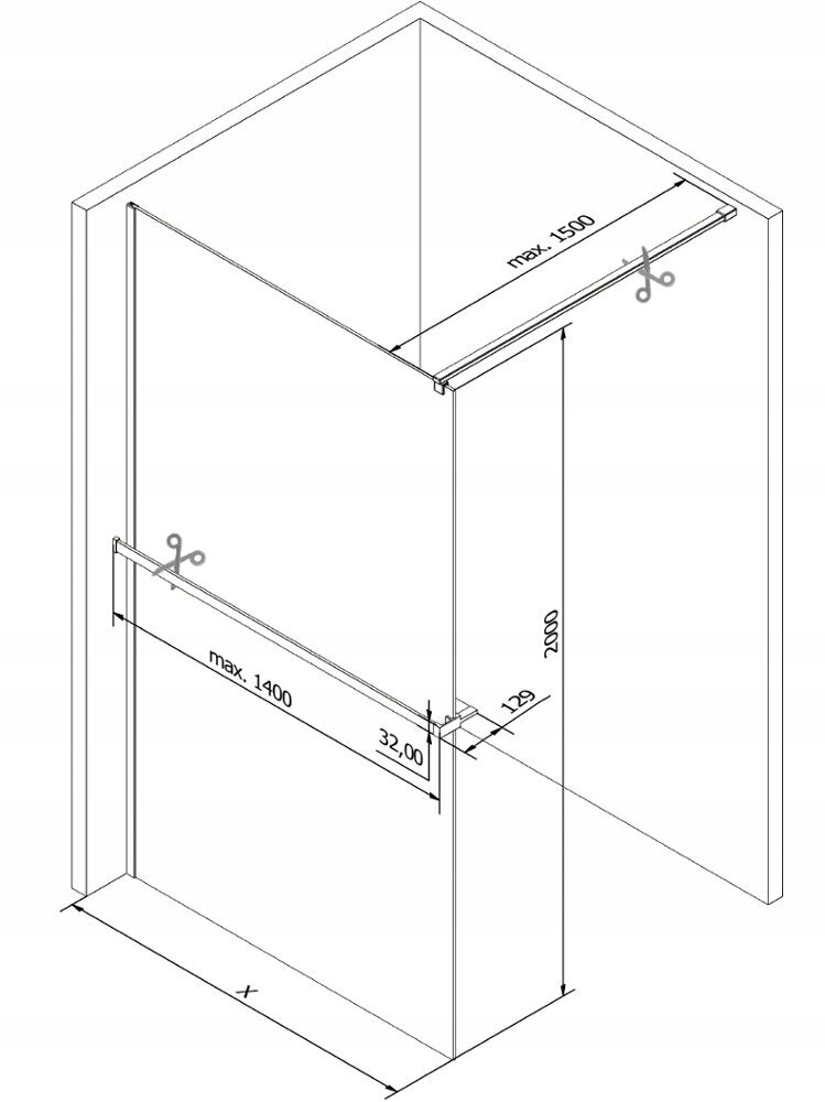 Walk-in dušas siena Mexen Kioto+ ar plauktu, gold/grafīta stikls, 70,80,90,100,110,120x200 cm cena un informācija | Dušas durvis, dušas sienas | 220.lv