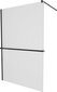 Walk-in dušas siena Mexen Kioto+ ar plauktu, black/matēts stikls, 70,80,90,100,110,120x200 cm cena un informācija | Dušas durvis, dušas sienas | 220.lv