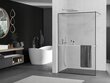 Walk-in dušas siena Mexen Kioto+ ar plauktu, chrome/black frame, 70,80,90,100,110,120,130,140x200 cm цена и информация | Dušas durvis, dušas sienas | 220.lv