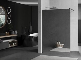 Walk-in dušas siena Mexen Kioto, black/spoguļa stikls, 70,80,90,100,110,120x200 cm цена и информация | Душевые двери и стены | 220.lv