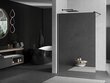 Walk-in dušas siena Mexen Kioto, black/spoguļa stikls, 70,80,90,100,110,120x200 cm cena un informācija | Dušas durvis, dušas sienas | 220.lv