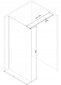 Walk-in dušas siena Mexen Kioto, white/stikls ar rakstu, 70,80,90,100,110,120x200 cm cena un informācija | Dušas durvis, dušas sienas | 220.lv