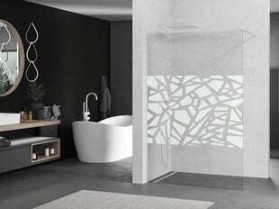 Walk-in dušas siena Mexen Kioto, white/stikls ar rakstu, 70,80,90,100,110,120x200 cm цена и информация | Душевые двери и стены | 220.lv