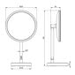Kosmētiskais spogulis ar LED Deante Silia ADI_Z812, Gold cena un informācija | Vannas istabas aksesuāri | 220.lv