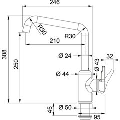 Смеситель для раковины Franke Urban chrom 115.0595.062 цена и информация | Кухонные смесители  | 220.lv