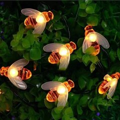 Saules dārza lampas, 50 LED medus bišu saules lampas, ūdensnecaurlaidīgas āra saules lampas, dekoratīvas lampas dārzam, zālienam, iekšpagalmam, ballītei, Ziemassvētkiem, svētku lampas cena un informācija | Āra apgaismojums | 220.lv