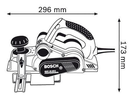 Elektriskā ēvele Bosch GHO 40-82 C Professional (060159A76A) cena un informācija | Ēveles | 220.lv