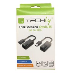USB paplašinātājs Techly līdz 60 m caur RJ45 tīkla kabeli цена и информация | Адаптеры и USB разветвители | 220.lv