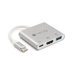 Techly, USB-C/HDMI/USB-A/USB-C PD cena un informācija | Adapteri un USB centrmezgli | 220.lv