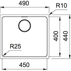 Izlietne Franke MYX 110-45 122.0601.315 цена и информация | Раковины на кухню | 220.lv