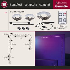 Paulmann LED USB LED lenta TV apgaismojums 55 collas 2m 3,5W 60LEDs/m RGB+ cena un informācija | LED lentes | 220.lv