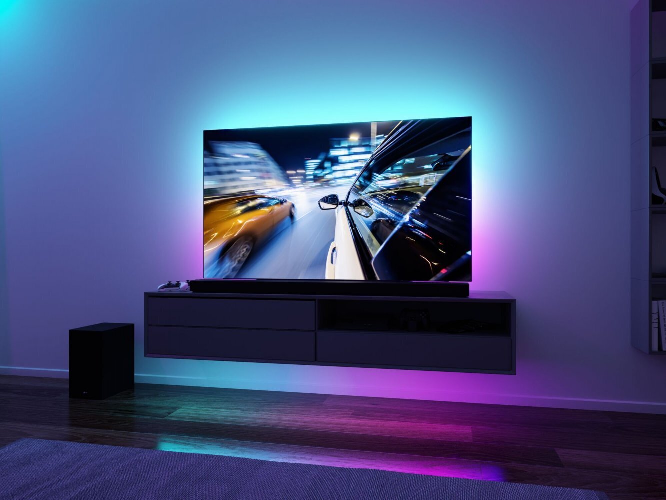 Paulmann LED USB LED lenta TV apgaismojums 65 collas 2,4m 4W 60LEDs/m RGB+ цена и информация | LED lentes | 220.lv