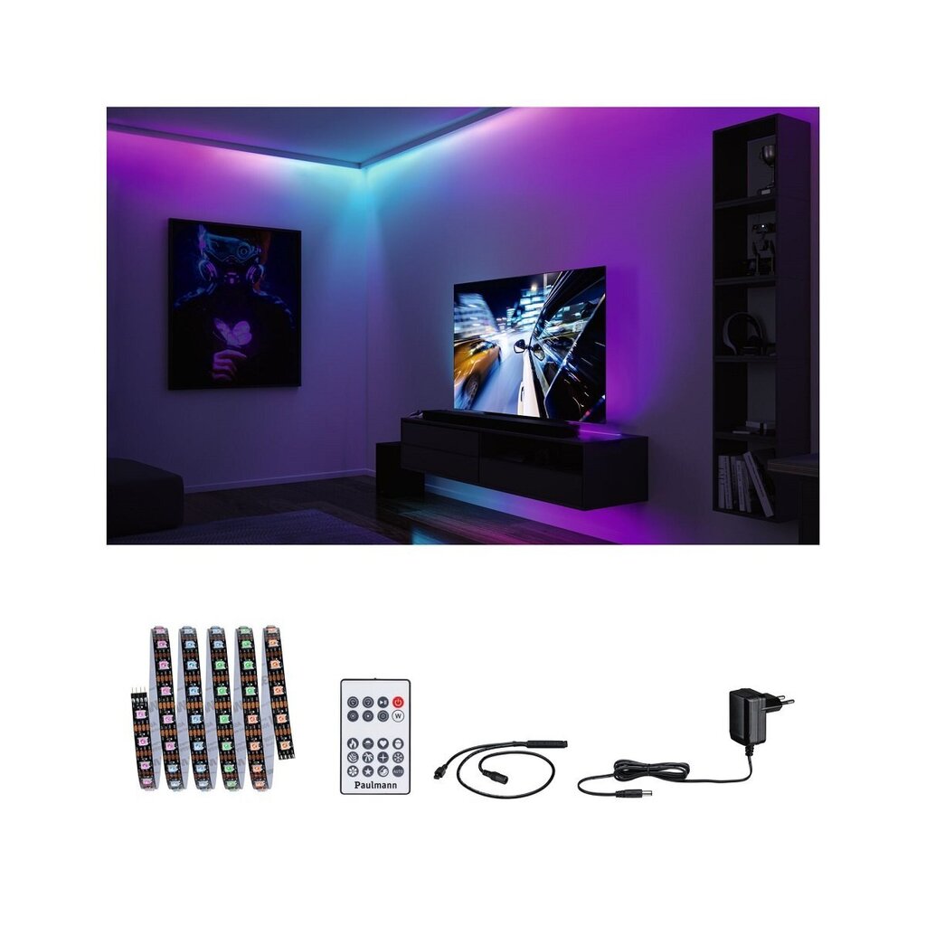 Paulmann LED LED lenta Dynamic RGB 1,5m 3W 60LEDs/m RGB+ 5VA cena un informācija | LED lentes | 220.lv