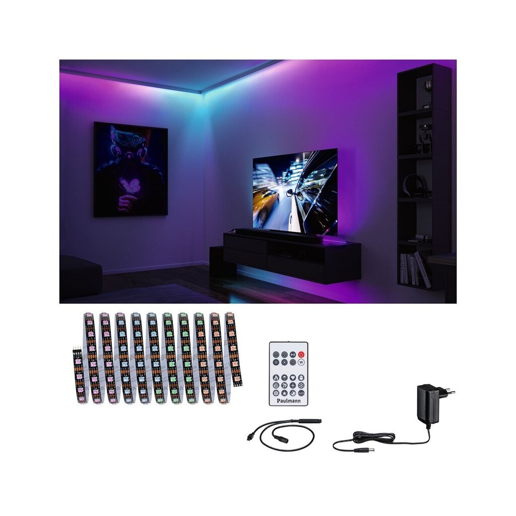 Paulmann LED LED lenta Dynamic RGB 3m 5W 60LEDs/m RGB+ 10VA cena un informācija | LED lentes | 220.lv
