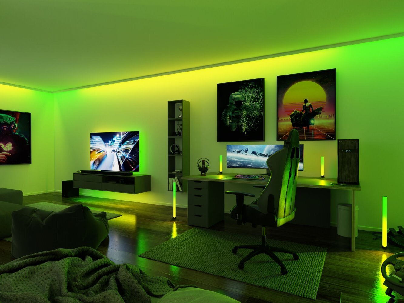 Paulmann LED LED lenta Dynamic RGB 5m 10,5W 60LEDs/m RGB+ 15VA cena un informācija | LED lentes | 220.lv