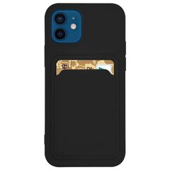 Hurtel Card Case paredzēts Samsung Galaxy A42 5G, melns cena un informācija | Telefonu vāciņi, maciņi | 220.lv