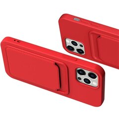 Hurtel Card Case paredzēts Xiaomi Redmi Note 10 5G / Poco M3 Pro, sarkans цена и информация | Чехлы для телефонов | 220.lv