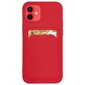 Hurtel Card Case paredzēts Xiaomi Redmi Note 10 5G / Poco M3 Pro, sarkans цена и информация | Telefonu vāciņi, maciņi | 220.lv